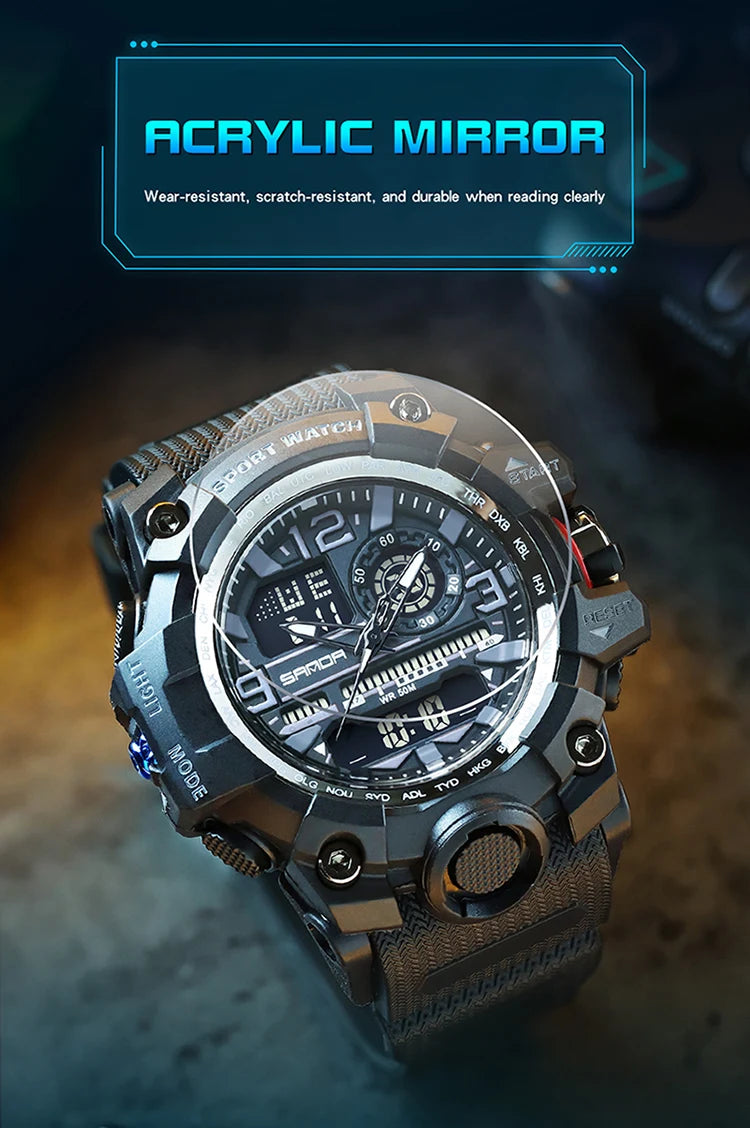 G Style New Men's Watches 50M Waterproof Shock Sports Military Quartz Watch For Male Digital Wristwatch 2024