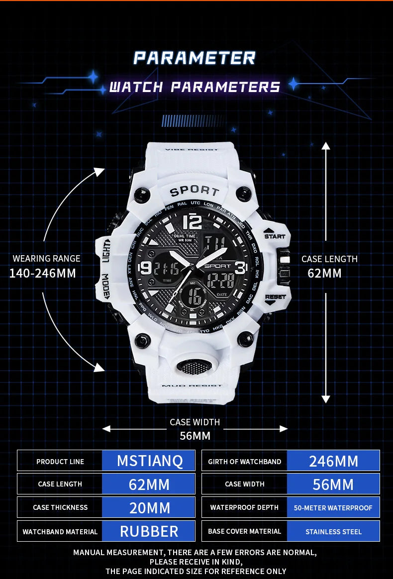 Brand G- Style Military Watch Men Digital Shock Sports Watches For Men Waterproof Electronic Wristwatch 2024