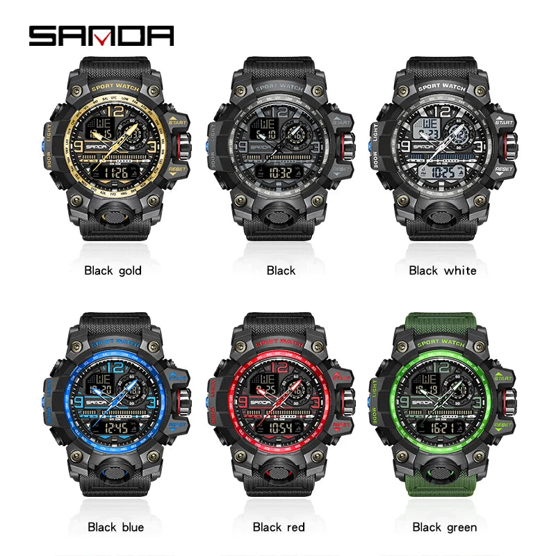 G Style New Men's Watches 50M Waterproof Shock Sports Military Quartz Watch For Male Digital Wristwatch 2024