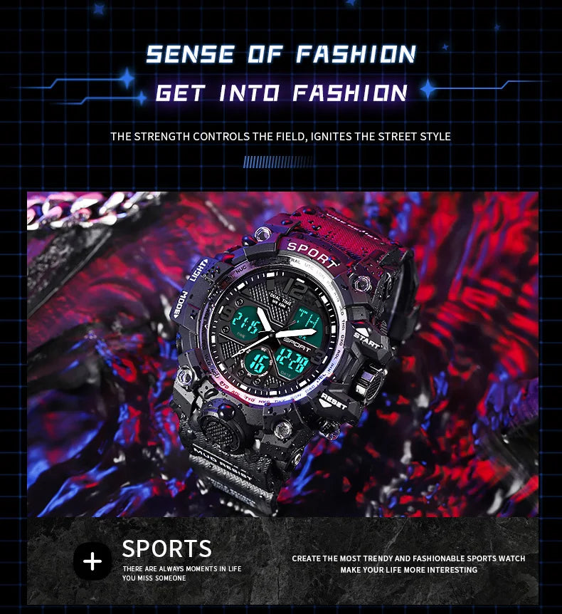 Brand G- Style Military Watch Men Digital Shock Sports Watches For Men Waterproof Electronic Wristwatch 2024