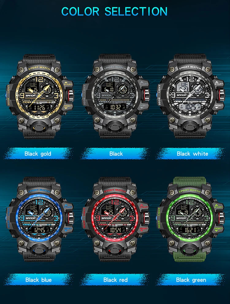 G Style New Men's Watches 50M Waterproof Shock Sports Military Quartz Watch For Male Digital Wristwatch 2024