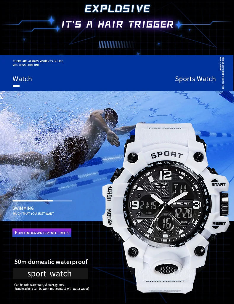 Brand G- Style Military Watch Men Digital Shock Sports Watches For Men Waterproof Electronic Wristwatch 2024