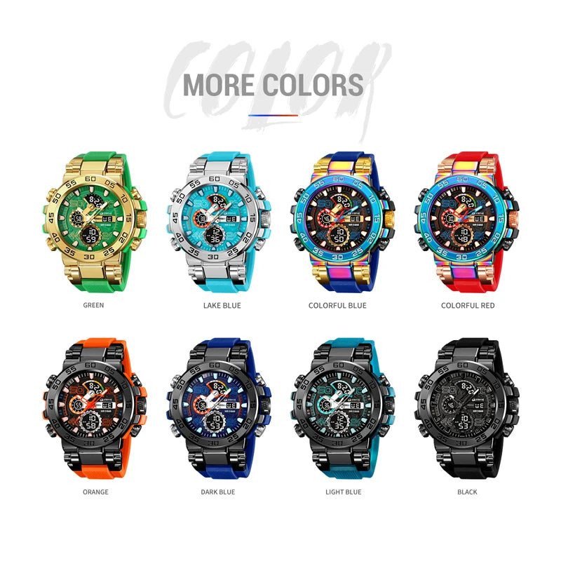 STRYVE Men watch Sport Waterproof Stopwatch Digital Analog Electronic