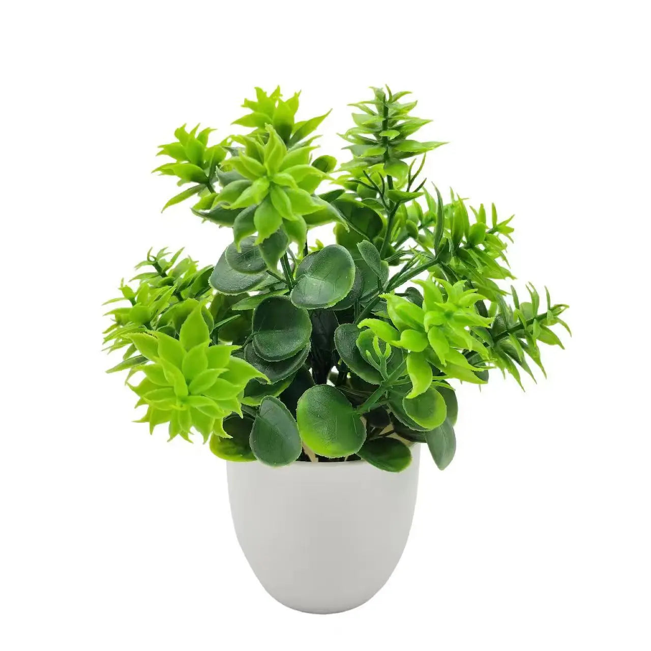 Artificial Plants with Plastics Pots Perfect Greenery for Home Decorations Office Desk Living Room and Bedroom